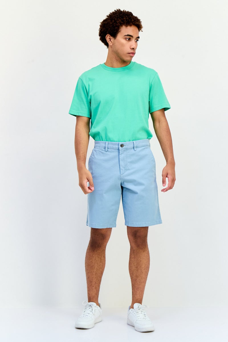 GAP Men Solid Chino Shorts, Mineral Blue - Image 2