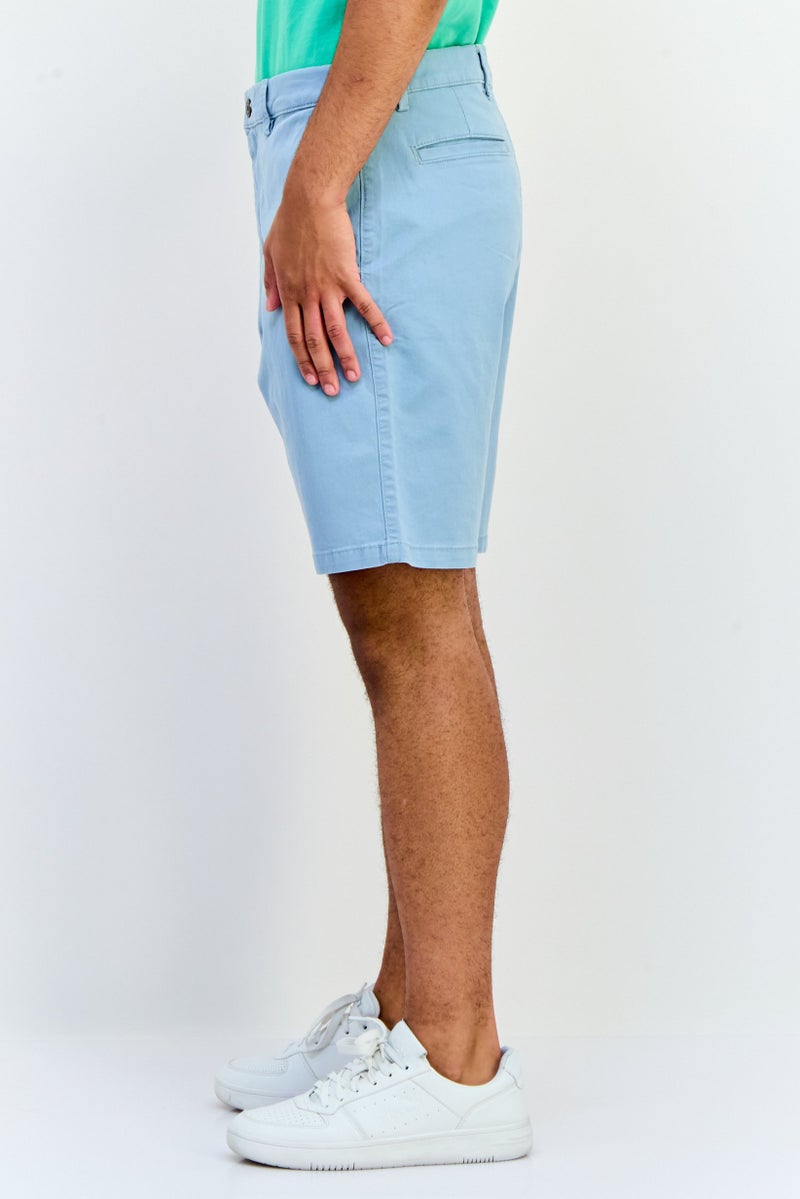 GAP Men Solid Chino Shorts, Mineral Blue - Image 4