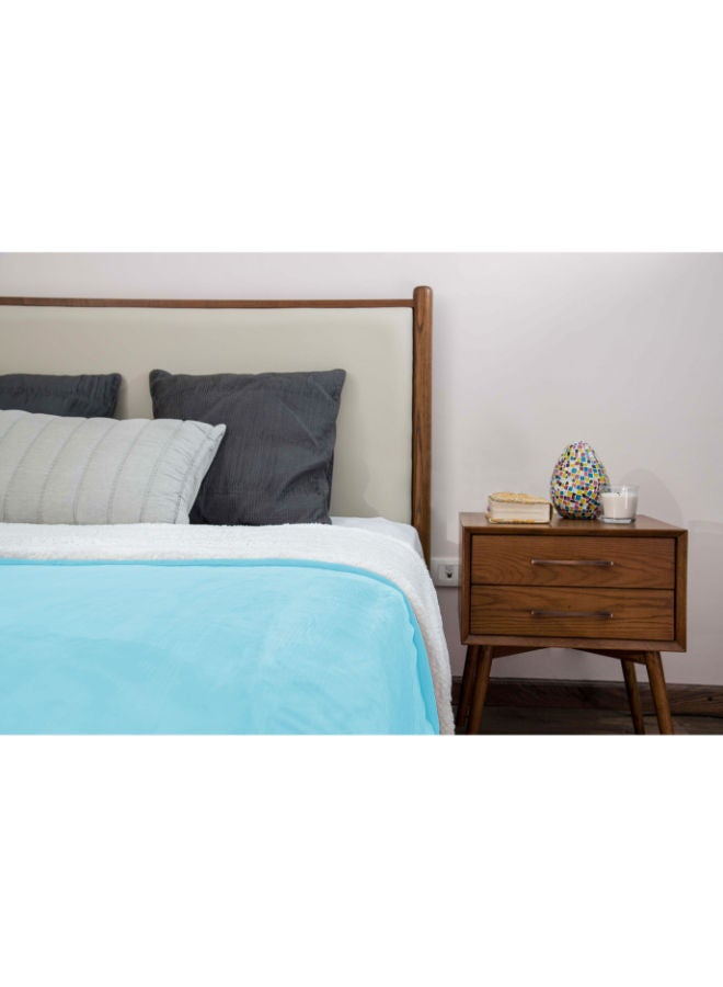 Mintra Sherpa & Super soft Flannel H4577 Turquois size 220x180cm  - Image 4