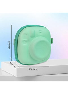 O Ozone Universal Protective Camera Case for Fujifilm Instax Mini 12 11 9 8 SE 7+ 40, Instant Camera Bag Hard EVA Case with Shoulder Strap- Mint Green  - Image 5