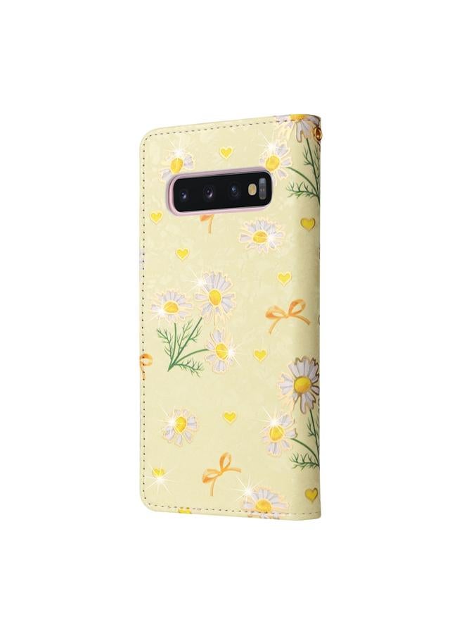 اس-توب جراب جلدي بخاصية RFID مطلي باللون البرونزي لهاتف Samsung Galaxy S10 - Image 3