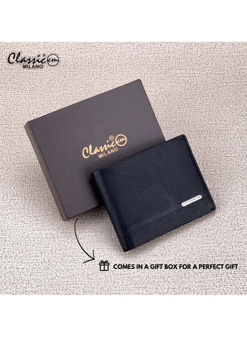 Classic Milano Black (CNH-2) Classic Milano Genuine Leather Wallet for Men – Slim Bifold Men’s Wallet with RFID Blocking, Multiple Card Slots – Stylish Mens Purse Wallets Gift for Husband, Father for Men | Best Price UAE