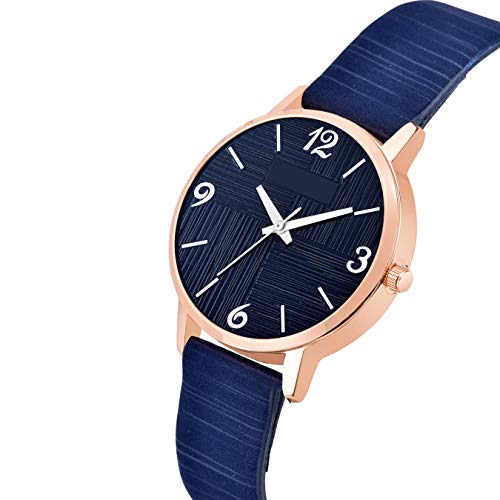 CLOUDWOOD Analog Ladies Wrist Watches Combo Set of Watch for Women Girls (Black & Blue Colored Dial and Strap) -MT319-320 - Image 2