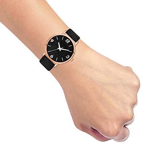CLOUDWOOD Analog Ladies Wrist Watches Combo Set of Watch for Women Girls (Black & Blue Colored Dial and Strap) -MT319-320 - Image 5