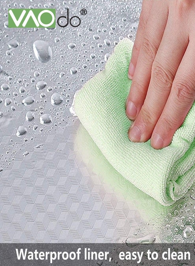 فاو دو ملصق من رقائق الألومنيوم للمطبخ، ورق حائط مقاوم للزيت ومقاوم للماء، ورق ذاتي اللصق قابل للإزالة، ورق حائط من رقائق الألومنيوم قابل للنزع واللصق باللون الفضي - Image 2