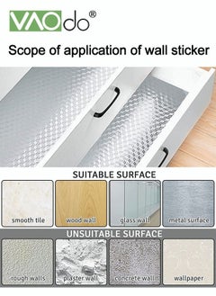 VAOdo Kitchen Backsplash Stickers Wallpaper Kitchen Stickers Self Adhesive Kitchen Aluminum Foil Stickers Oil Proof Waterproof Stove Sticker 60*200CM  - Image 3