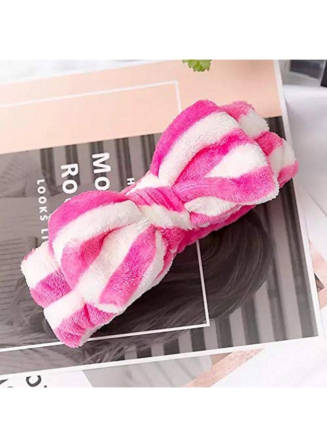 Romantic 2Pcs Facial Makeup Face Wash Velvet Strip Headband Yoga Sports Adjustable Elastic Hair Band for Girls and Women -Random colors (pack of 2) - Image 5