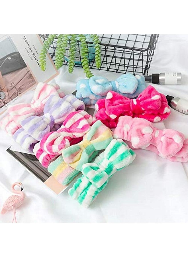 Romantic 2Pcs Facial Makeup Face Wash Velvet Strip Headband Yoga Sports Adjustable Elastic Hair Band for Girls and Women -Random colors (pack of 2) - Image 1