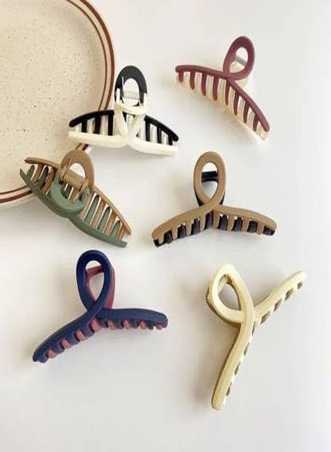 Cart Log clutcher for women hair- clutchers for hair women- clutcher for women hair fancy- clutchers for hair women combo- clutcher pack- clutcher set of 6 (random colours) Multicolour - Image 4