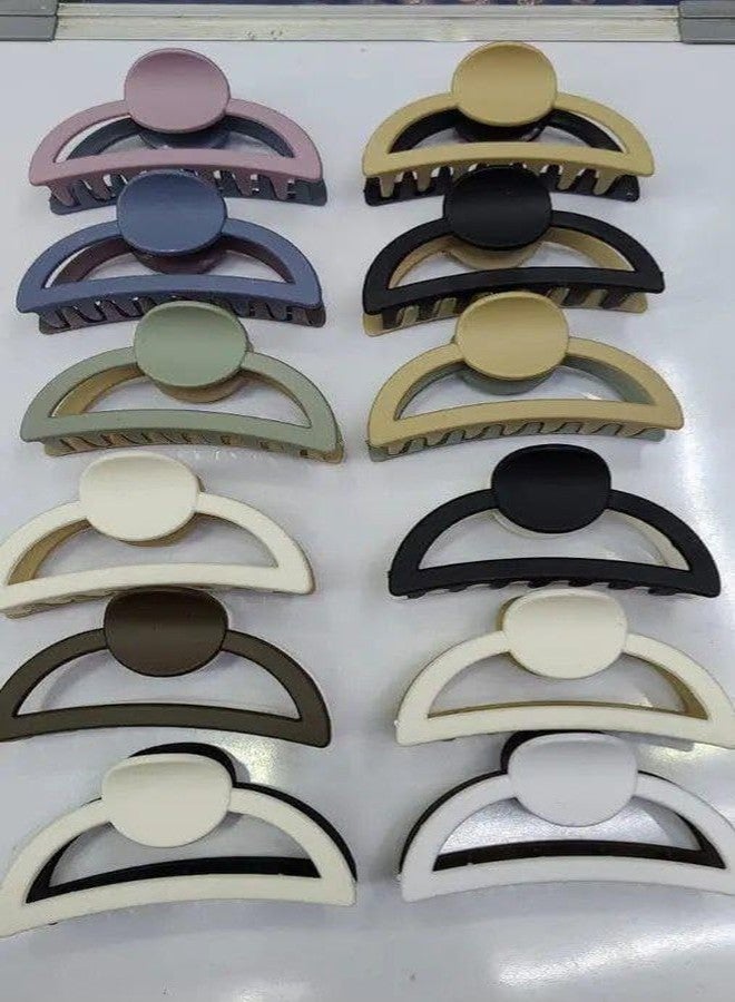 Cart Log clutcher for women hair- clutchers for hair women- clutcher for women hair fancy- clutchers for hair women combo- clutcher pack- clutcher set of 6 (random colours) Multicolour - Image 3