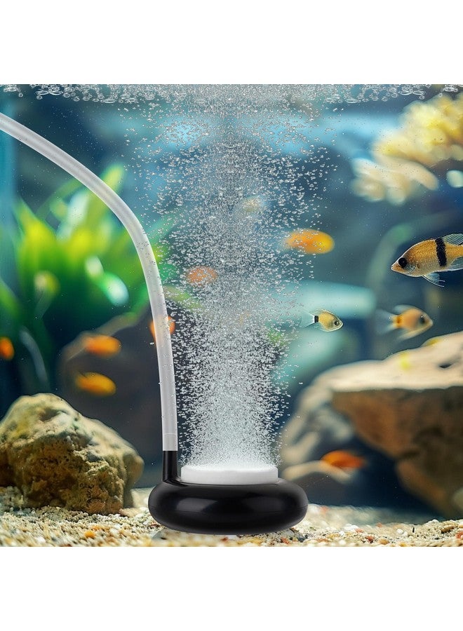 هايغر حجر هواء حوض السمك، فقاعات حوض السمك، قرص حجري دائري لمدخنة فرن النانو، فقاعات صغيرة وأكسجين مذاب عالي، مع 2 كوب شفط، صمام تعديل واحد، صمام فحص واحد (2 بوصة) - Image 1