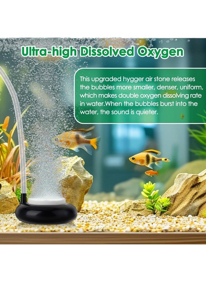 هايغر حجر هواء حوض السمك، فقاعات حوض السمك، قرص حجري دائري لمدخنة فرن النانو، فقاعات صغيرة وأكسجين مذاب عالي، مع 2 كوب شفط، صمام تعديل واحد، صمام فحص واحد (2 بوصة) - Image 4
