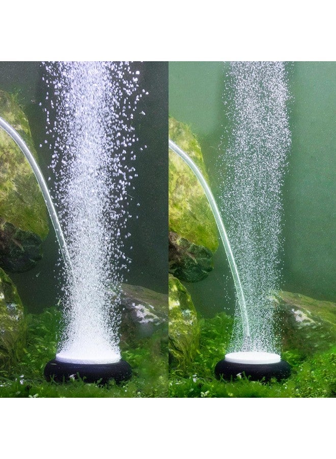 هايغر حجر هواء حوض السمك، فقاعات حوض السمك، قرص حجري دائري لمدخنة فرن النانو، فقاعات صغيرة وأكسجين مذاب عالي، مع 2 كوب شفط، صمام تعديل واحد، صمام فحص واحد (2 بوصة) - Image 2