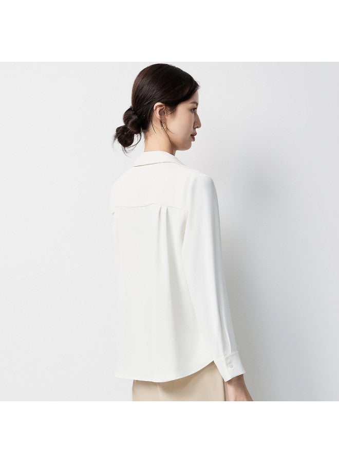 ROMON Women'S Long Sleeve Shirt, Simple Solid Color, Soft And Stylish, Fashionable And Well-Fitted Blouse - Image 4