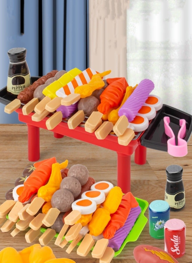 64 قطعة للأطفال لعبة شواء شواء ، مجموعة لعب الطبخ للشواء ، لعبة لعب الطعام والأطباق ، التخييم ، الطبخ ، اللعب التفاعلي التظاهر ، مجموعة ملحقات الشواء التظاهرية للأطفال الصغار ، الفتيات والفتيان الذين تتراوح أعمارهم بين 3 و 12 عاما - Image 3