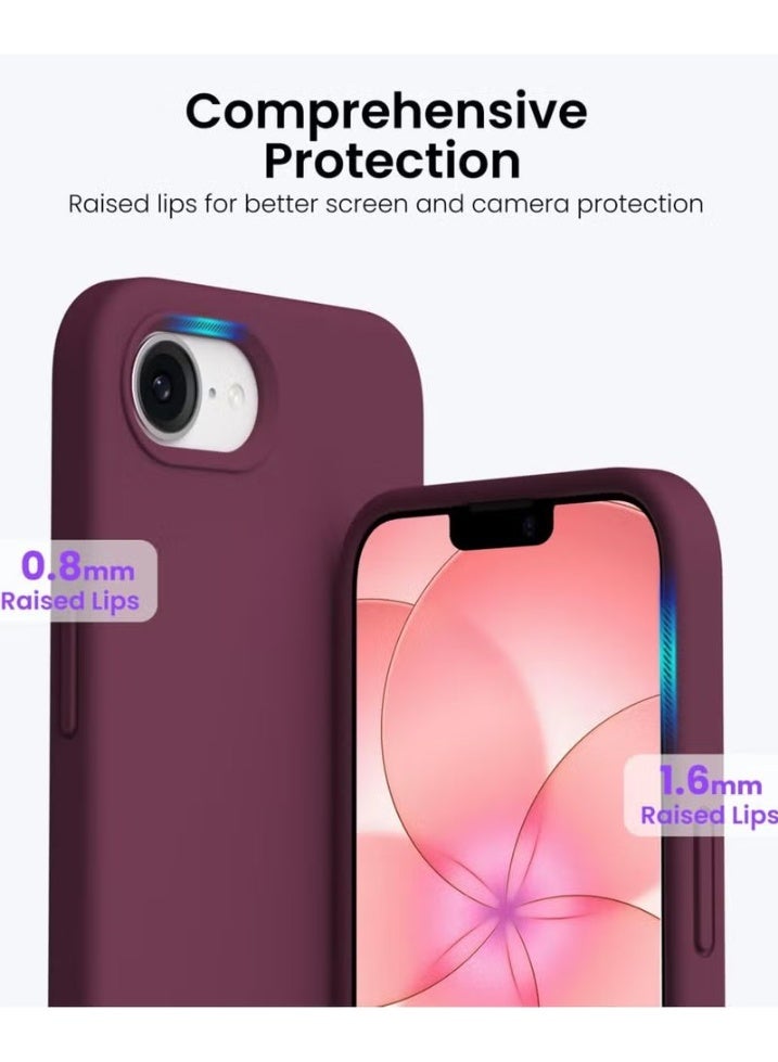 Gulf Trend iPhone 17e Soft Silicone Phone Case for 6.1 Inch, Premium Liquid Silicone Cover with Microfiber Lining, Shockproof Anti-Scratch Protective Back Cover, Slim Flexible Lightweight Design, Raised Camera & Screen Protection, Anti-Fingerprint, Non-Slip Comfortable Grip, Precision Cutouts - Image 3