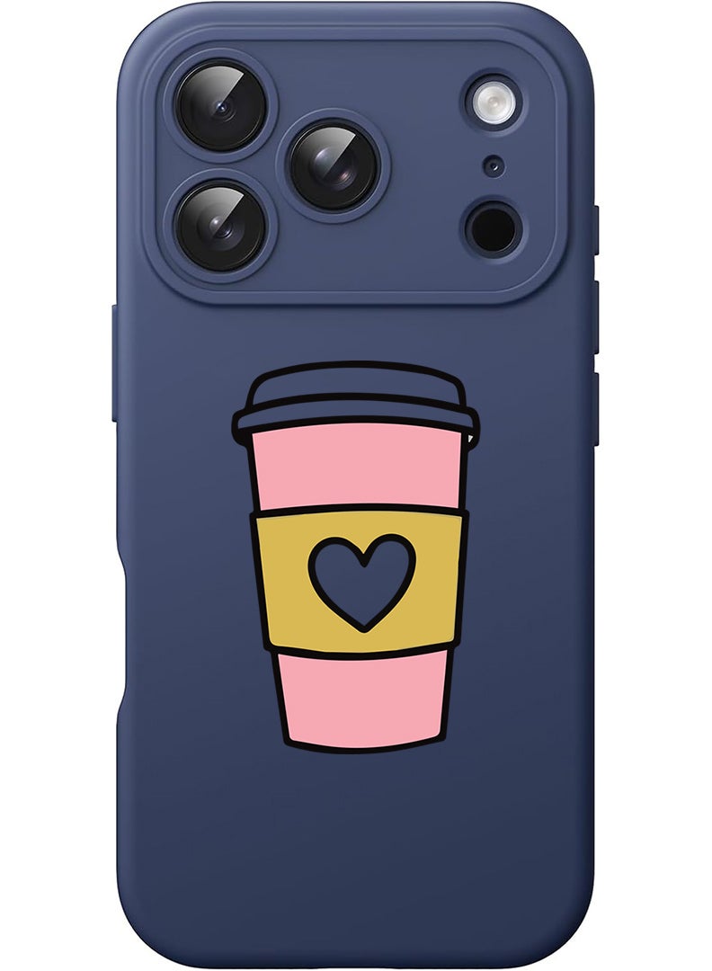 Theodor Protective Slim Fit Case Liquid Silicone Cover with Full Body Protection Anti-Scratch Shockproof Case For Apple iPhone 17 Pro Max (Blue) Coffee Mug - Image 1