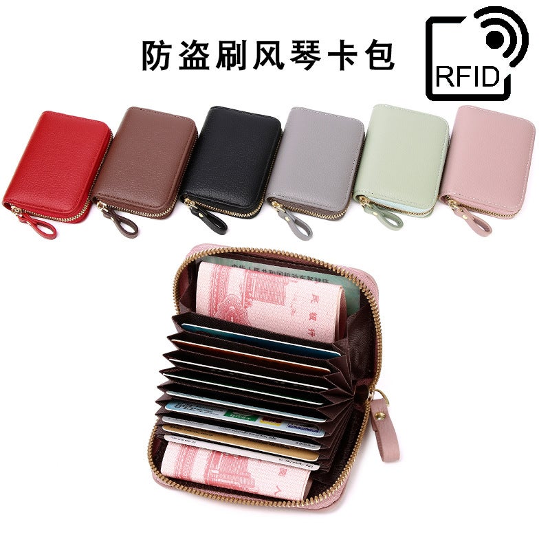 Foreign Trade RFID Anti-theft Card Bag Organ Card Bag Men''s and Women''s Coin Purse Multi-card Wallet 2024 New - Image 4