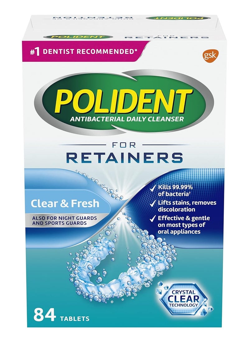 Polident - Polident Retainer Cleanser Triple Mint 84 Tablets - Image 1