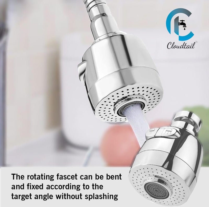 Cloudtail Cloudtail Passion Brass Flexible Sink Mixer with Dual Flow Flexible Swivel Spout Mixer Faucet  - Image 4
