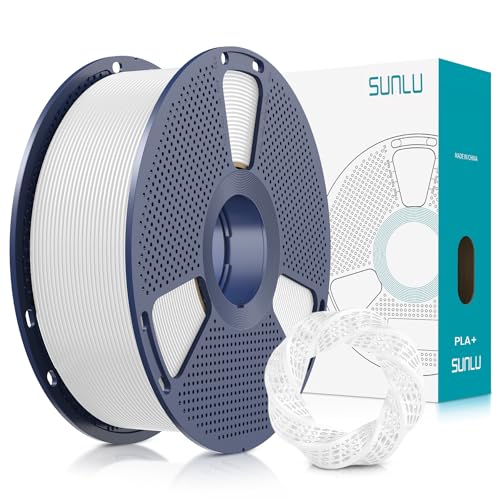 SUNLU 3D Printer Filament PLA Plus 1.75mm, SUNLU Neatly Wound 1.75mm PRO, PLA+ Filament for Most FDM 3D Printer, Dimensional Accuracy +/- 0.02 mm, 1 kg Spool(2.2lbs), White - Image 1