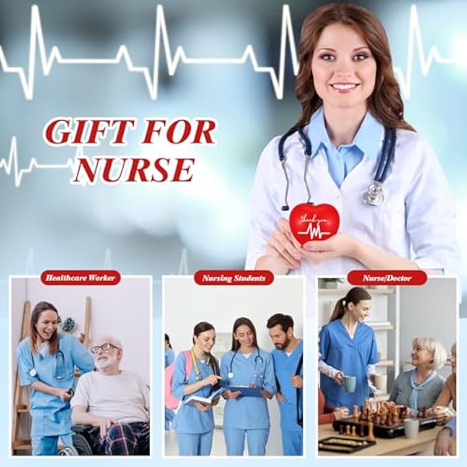 Arrowbash 15 Pcs Nurse Gifts Squeeze Balls Nursing Assistants Appreciation Gifts Stress Ball Relief Squeeze Ball Gift for Nurse Nursing Assistant Office Favor (Heart Style) - Image 5