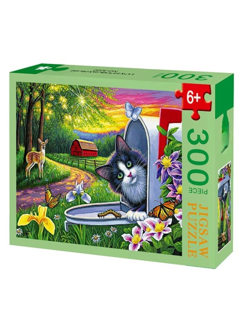 Cute Cat 3D Wooden Jigsaw Puzzle - Engaging Wood Puzzle for Boys
