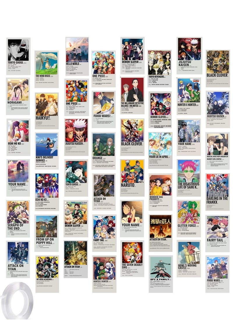 Generic - 24 Pieces Anime Postcard, Anime 10 x 15 cm Collage Kit Aesthetic Wall Combine to Decorate the room - Image 1