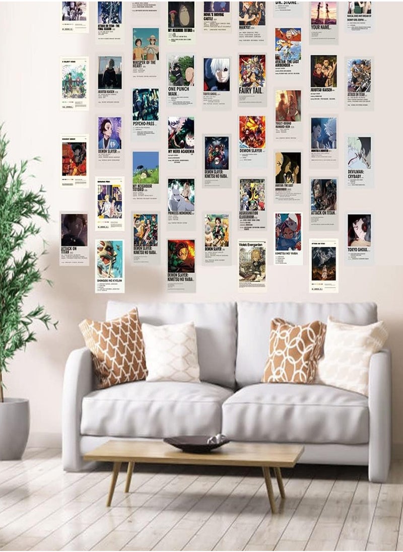 Generic - 24 Pieces Anime Postcard, Anime 10 x 15 cm Collage Kit Aesthetic Wall Combine to Decorate the room - Image 1