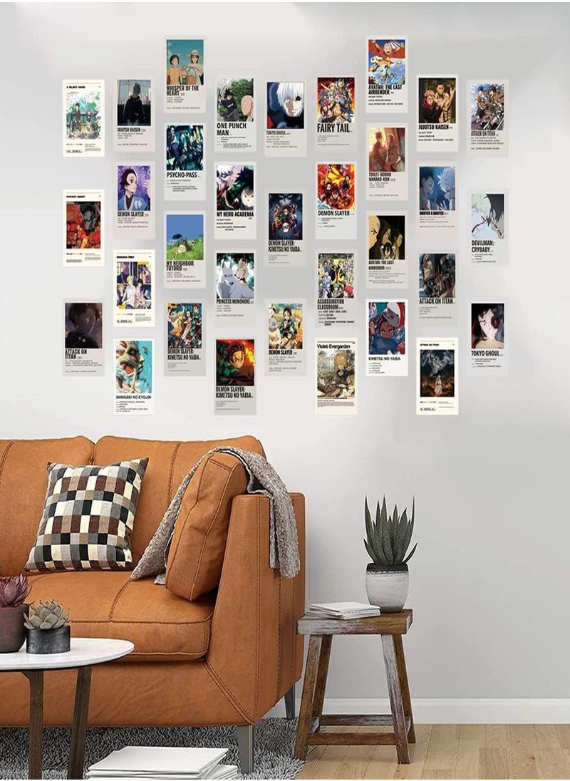 Generic - 24 Pieces Anime Postcard, Anime 10 x 15 cm Collage Kit Aesthetic Wall Combine to Decorate the room - Image 1