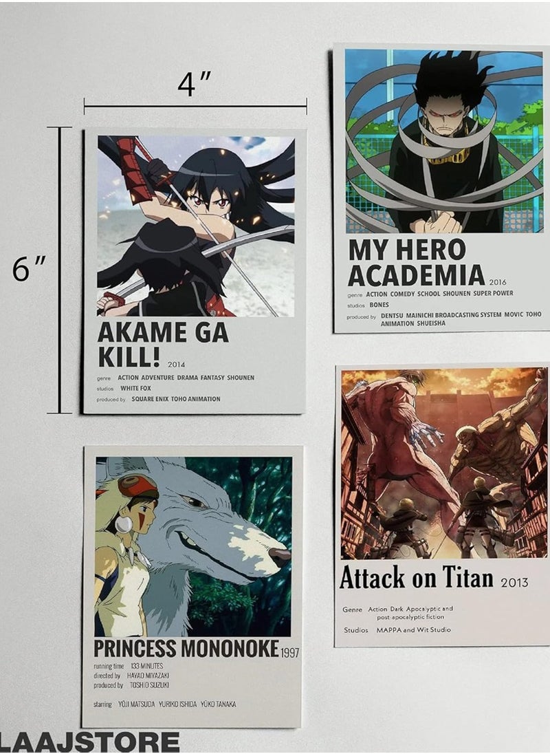 Generic - 24 Pieces Anime Postcard, Anime 10 x 15 cm Collage Kit Aesthetic Wall Combine to Decorate the room - Image 1