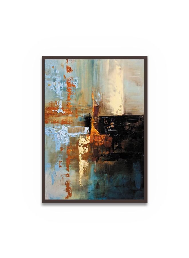 Marktna Canvas Wall Art For Wall Decoration Modern Design With A Hollow Brown Frame Size 120x80cm One Piece - Image 2