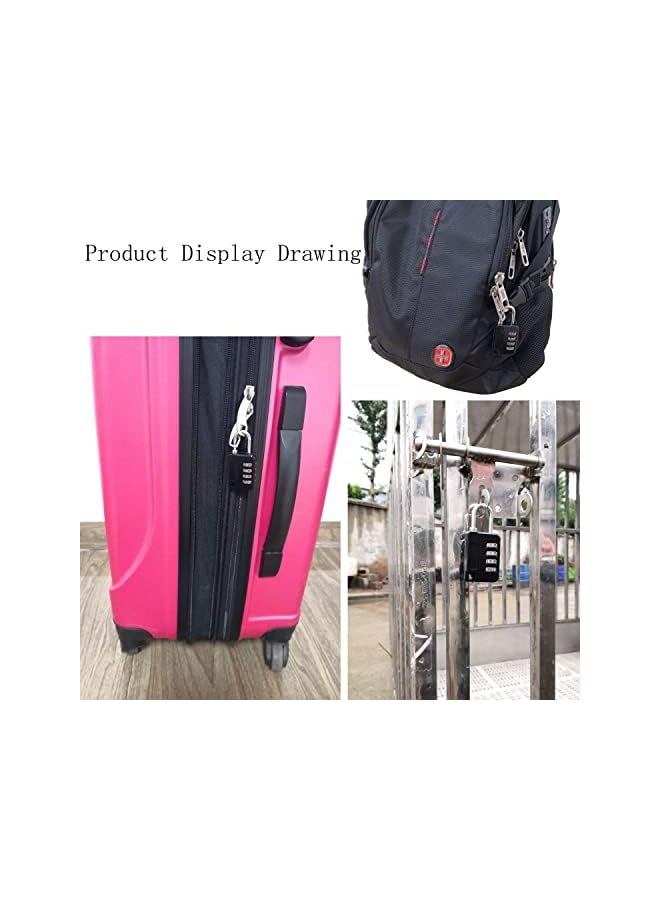 PROMASS PROMASS Luggage Locks, 5 Pcs Travel Suitcase Lock, 4 Digit Combination Padlocks for School Gym Lockers, Tool Boxes, Fences, Buckle Cabinets, Safe Resettable Combination Lock  - Image 4