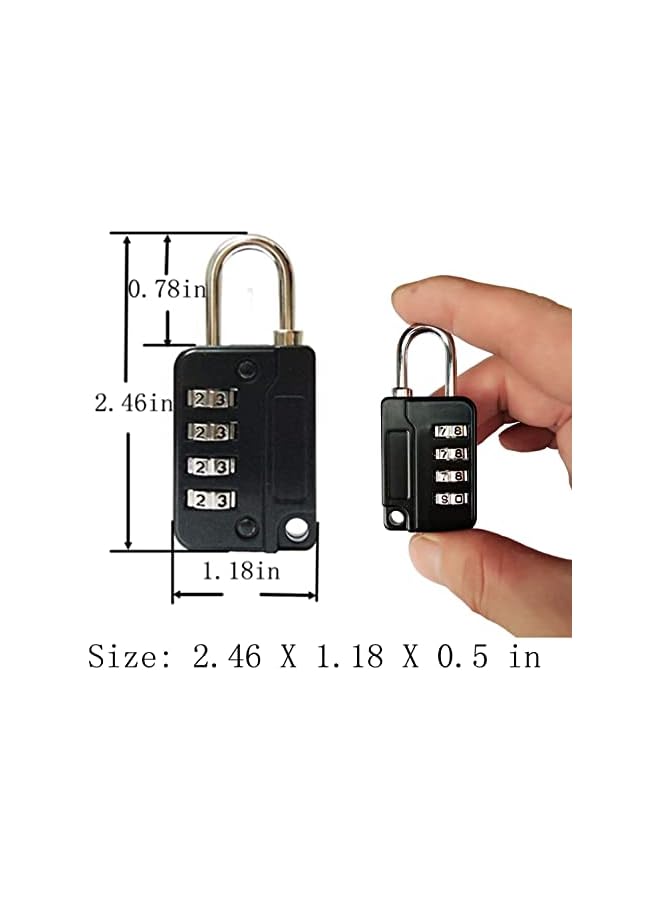 PROMASS PROMASS Luggage Locks, 5 Pcs Travel Suitcase Lock, 4 Digit Combination Padlocks for School Gym Lockers, Tool Boxes, Fences, Buckle Cabinets, Safe Resettable Combination Lock  - Image 5