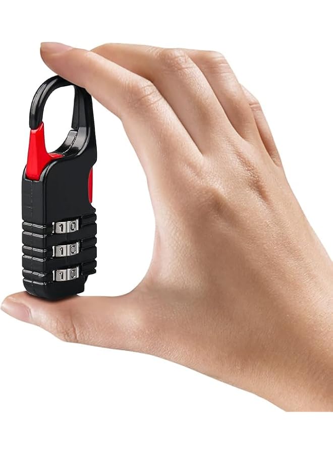 PROMASS PROMASS Mini Combination Padlock, Set of 3 Mini Locks for Children, Teenagers, School, Schoolbag, Diary (Black)  - Image 5