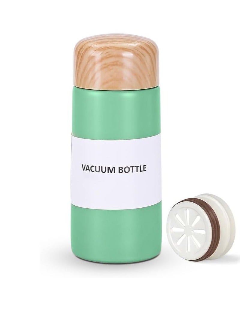 Generic Water Bottle, Mini Vacuum Insulated Water Bottle 150ml, Slim Stainless Steel Thermos Cup, Pocket Thermos Wood Grain, Creative Outdoor Portable cup - Image 1