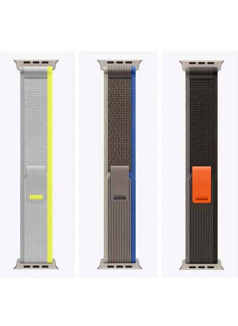 CATANES - 3 Pack Premium Trail Loop Band for Apple Watch 49mm, 46mm, 45mm, 44mm, 42mm – Lightweight, Breathable, and Adjustable - Image 1