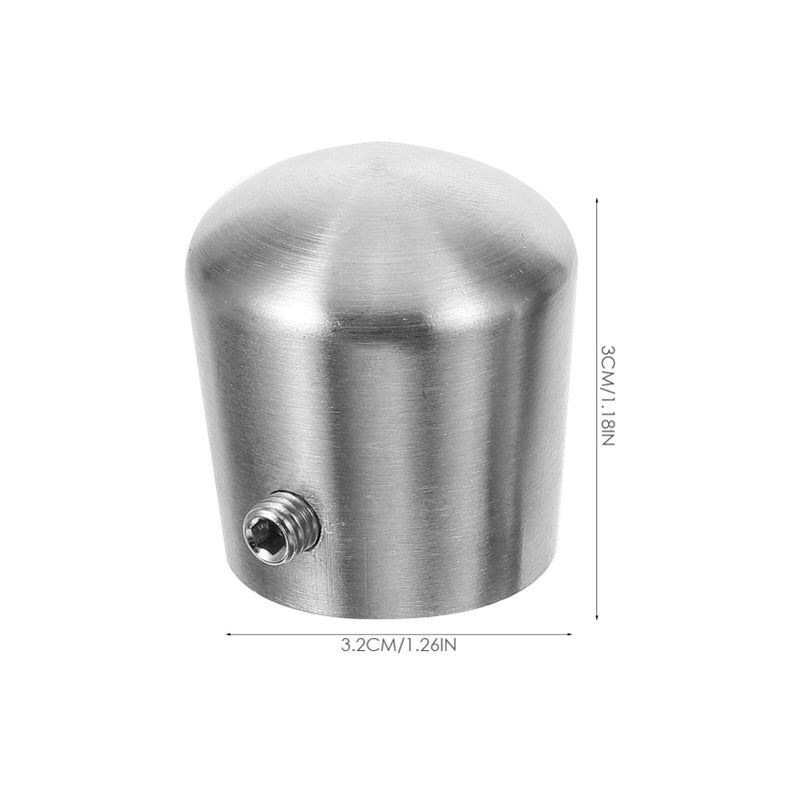 Stainless Steel Handrail End Caps 2 Pack Fits Tubes for Stair Railing Posts - Image 3