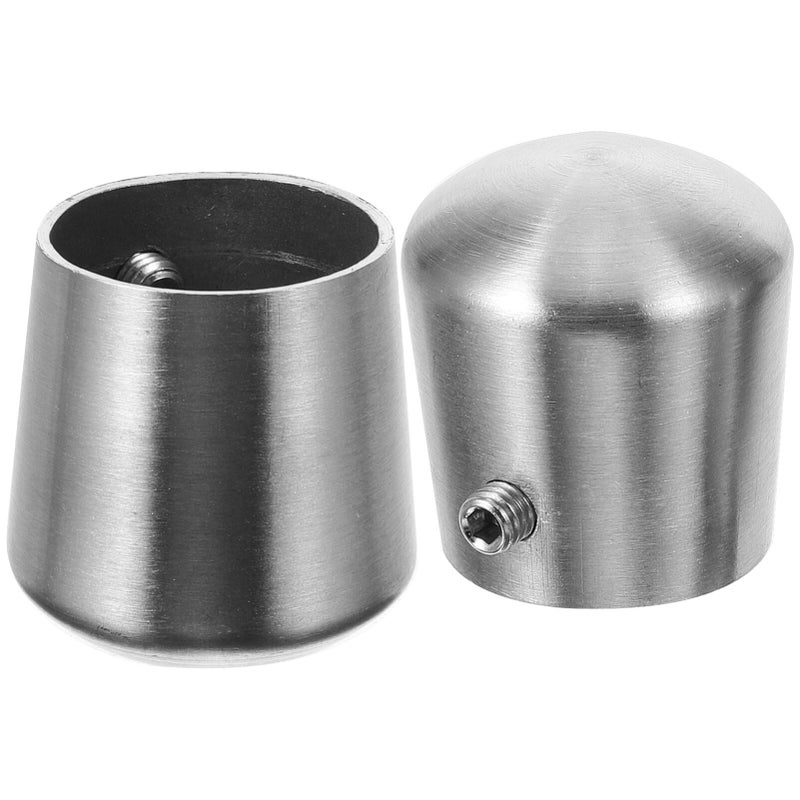 Stainless Steel Handrail End Caps 2 Pack Fits Tubes for Stair Railing Posts - Image 2