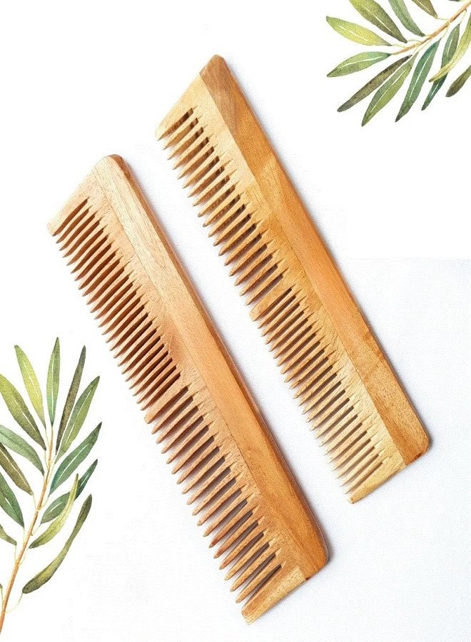 Stylazo Hair Neem Wood Comb For Control Hair Fall Neem Wood Hair Comb 100% Hand made Anti-Dandruff Comb, For men & Women model no 2 - Image 2