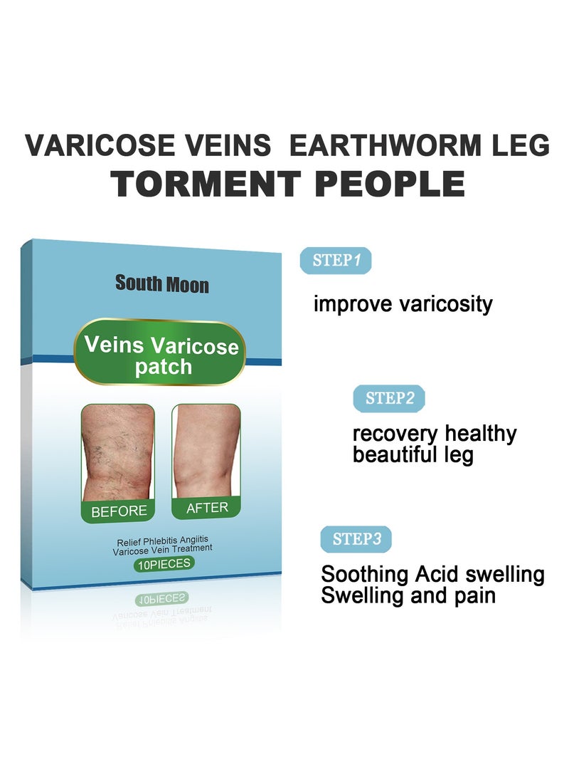 SOUTH MOON 3-PACK Vein Soothing Health Patch, Reduce Varicose Veins, Relieve Swelling And Pain 10pcs*3  - Image 4