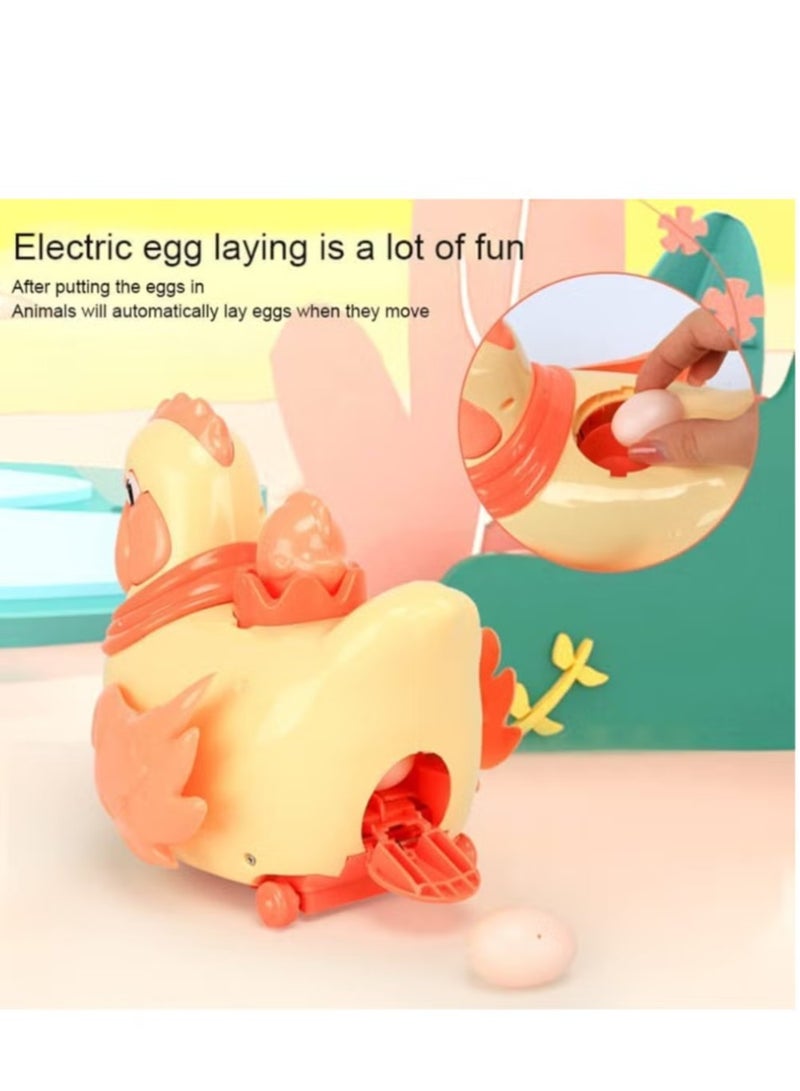 Rally Electric Laying Hen Toy for Kids Walks and Lays Eggs with Lights and Fun Music - Image 4
