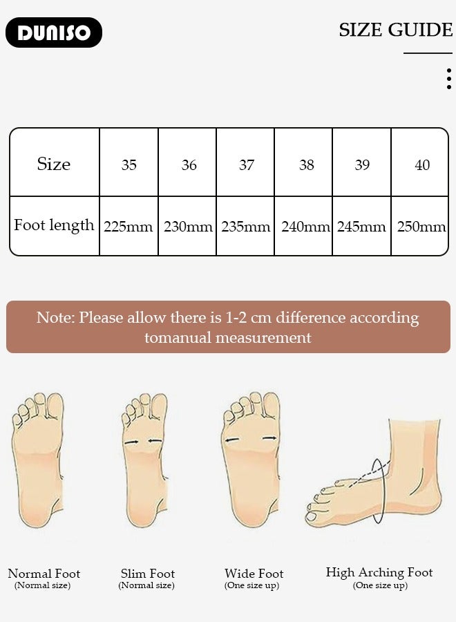 DUNISO Women's Platform Sneakers Low Top Walking Shoes for Lady Comfortable Lace Up Fashion Casual Shoes for Indoor Outdoor Travel Work and Breathable Running Shoes - Image 4
