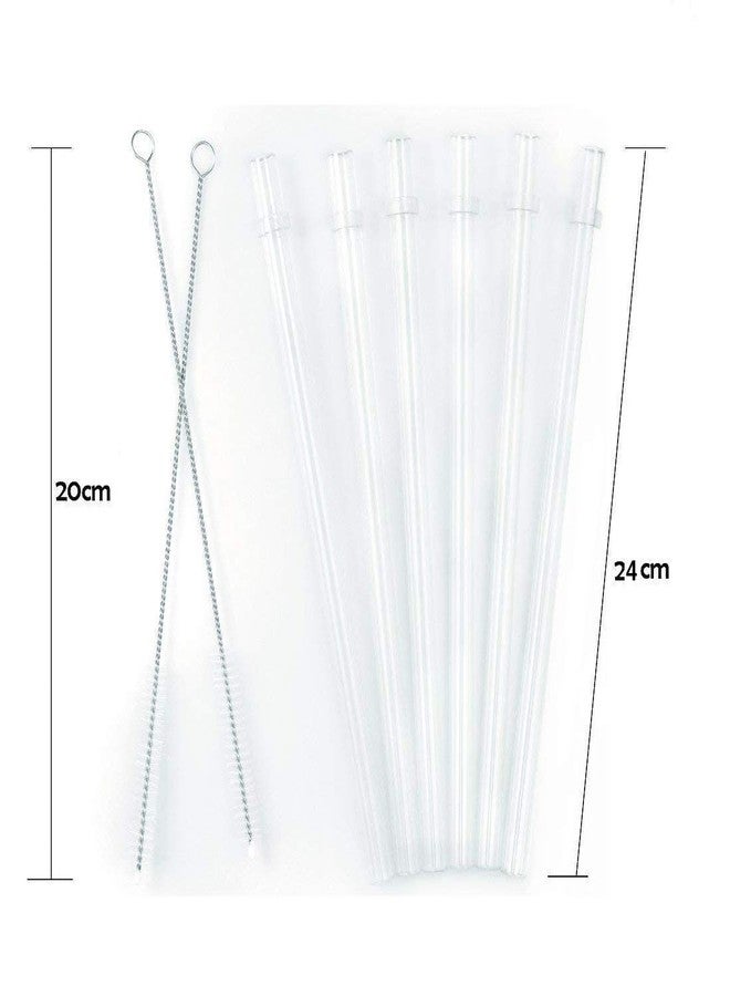 ZYTC Straws for YETI Cup 30-42oz, Reusable Clear Transparent Drinking Straws Replacement for YETI Straw Lids, Set of 6 with 2 Cleaning Brushes - Image 4