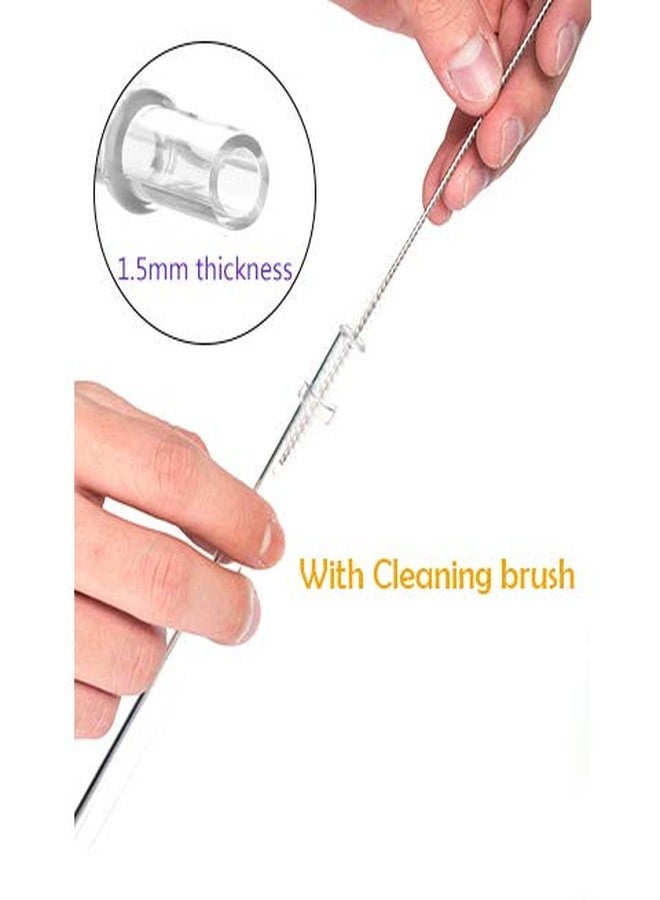 ZYTC Straws for YETI Cup 30-42oz, Reusable Clear Transparent Drinking Straws Replacement for YETI Straw Lids, Set of 6 with 2 Cleaning Brushes - Image 3