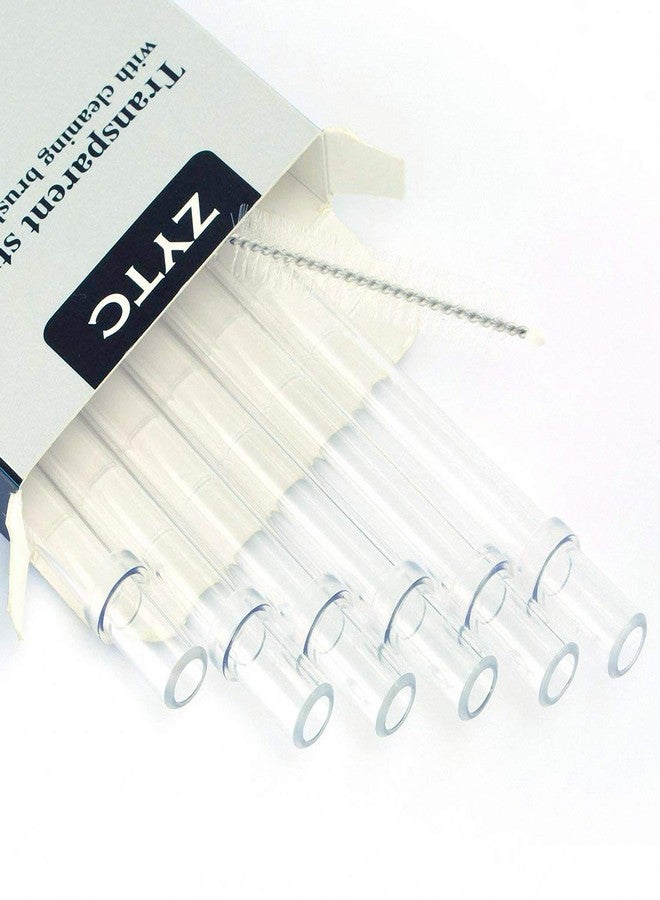 ZYTC Straws for YETI Cup 30-42oz, Reusable Clear Transparent Drinking Straws Replacement for YETI Straw Lids, Set of 6 with 2 Cleaning Brushes - Image 1