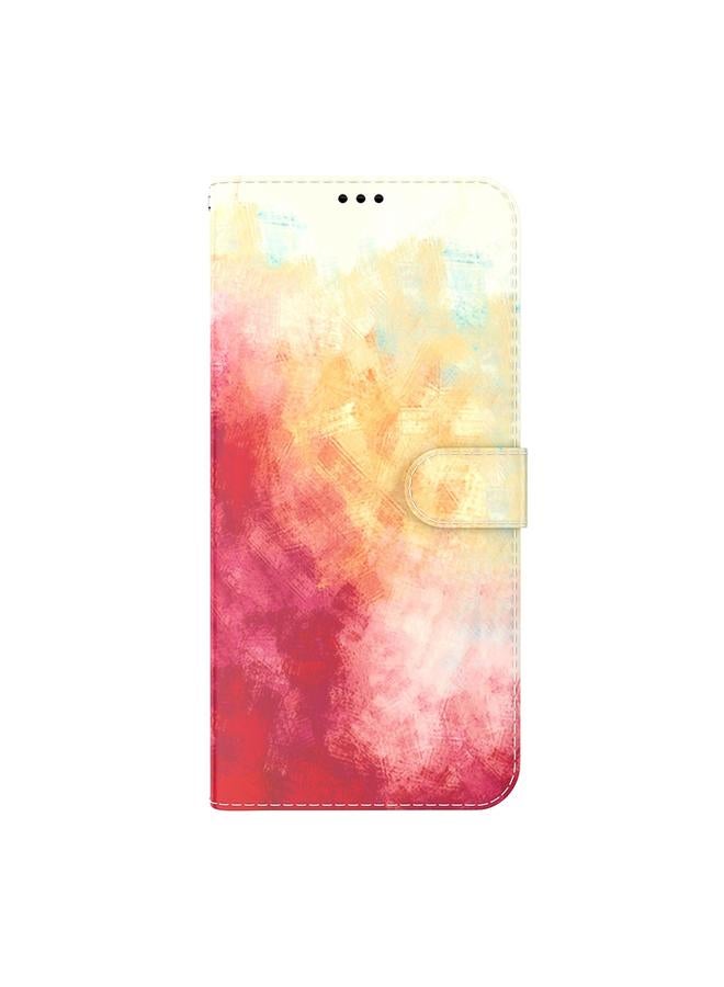 اس-توب جراب هاتف Nokia C12 من الجلد القابل للطي بنمط ألوان مائية - Image 2