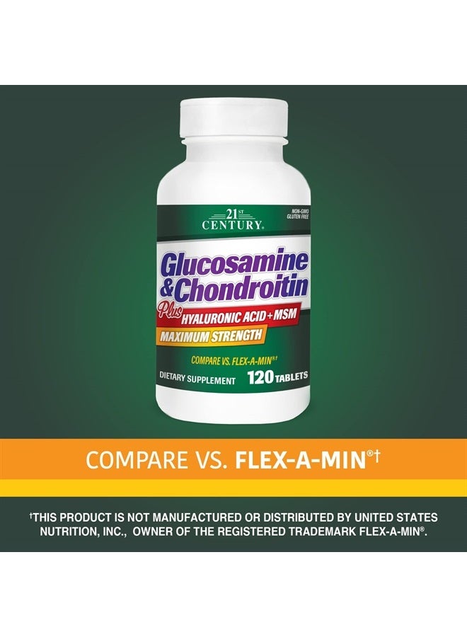 21st Century Glucosamine and Chondroitin Plus Tablets, 120 Count - Image 2