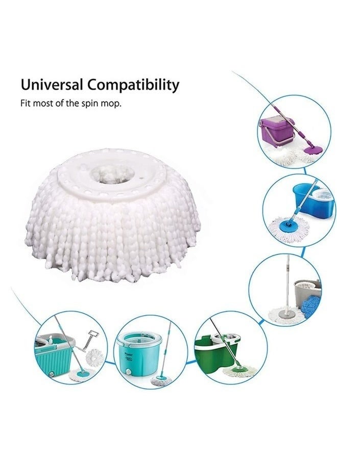 Zashe 5PCS Microfiber Replacement Mop Head – Universal Round Spin Mop Refill for 360° Magic Mopping  - Image 5