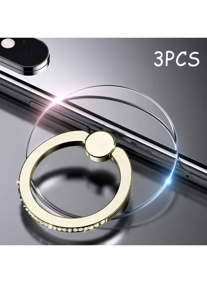 3 Pack Golden Phone Pull Rings Practical Convenient For Most Phone Models - Image 1